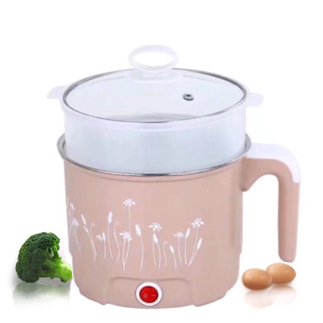 🎁KL STORE✨ 2 Layers 1.8L Multifunction Stainless Steel Electric Pot Rice Cooker Steamer F