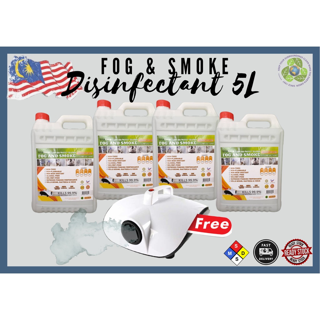 Fogging Liquid Disinfetant 5L x 4bottle Free UFO Fogging Machine 1500w