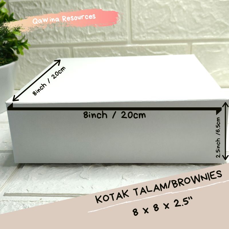 Buy Kotak Kuih Talam Putih Kotak Kek Brownies Cheesetart White Box Seetracker Malaysia