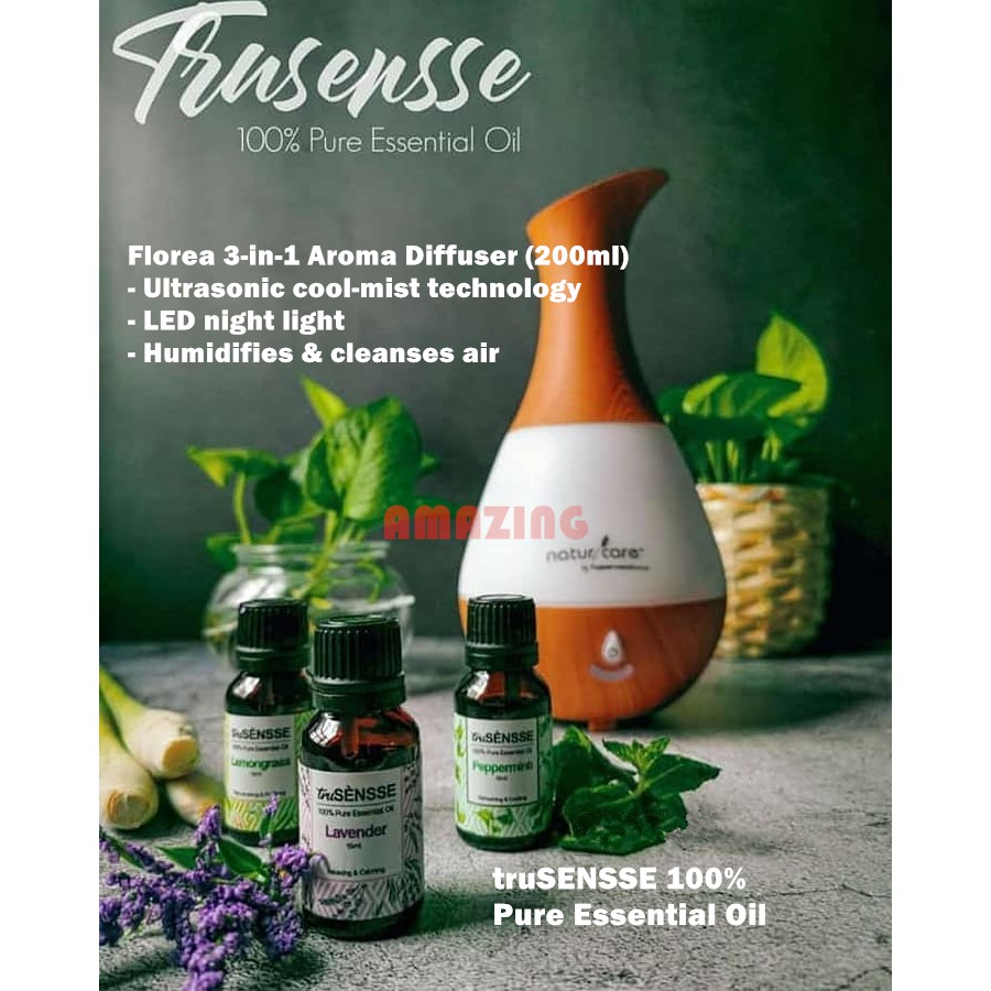 Tupperware Florea 3-in1 Diffuser and truSensse Wellness Pure Essential Oil