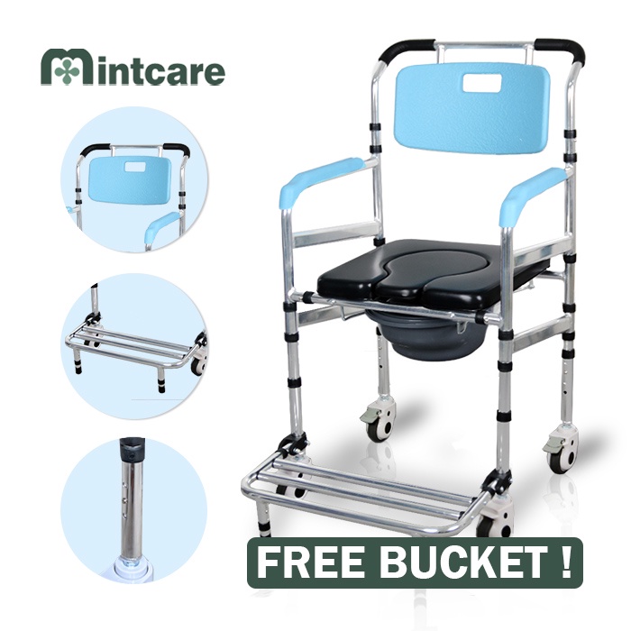 PROMOTION!!! Mintcare Premium Commode Aluminium Wheelchair Toilet