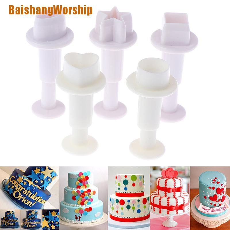 Sugarcraft Cookies Cake Decorating Fondant Plunger Cutters Tools Mold CF