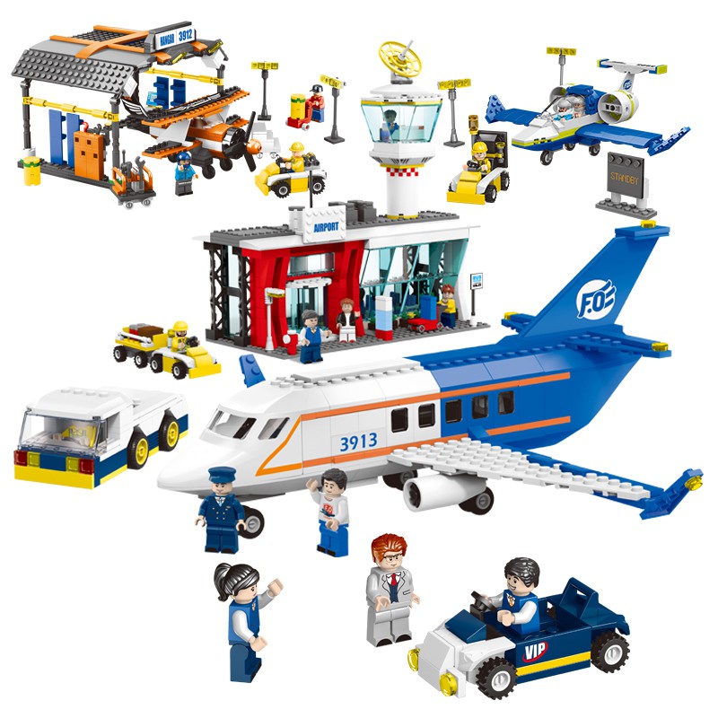 lego airplane and airport