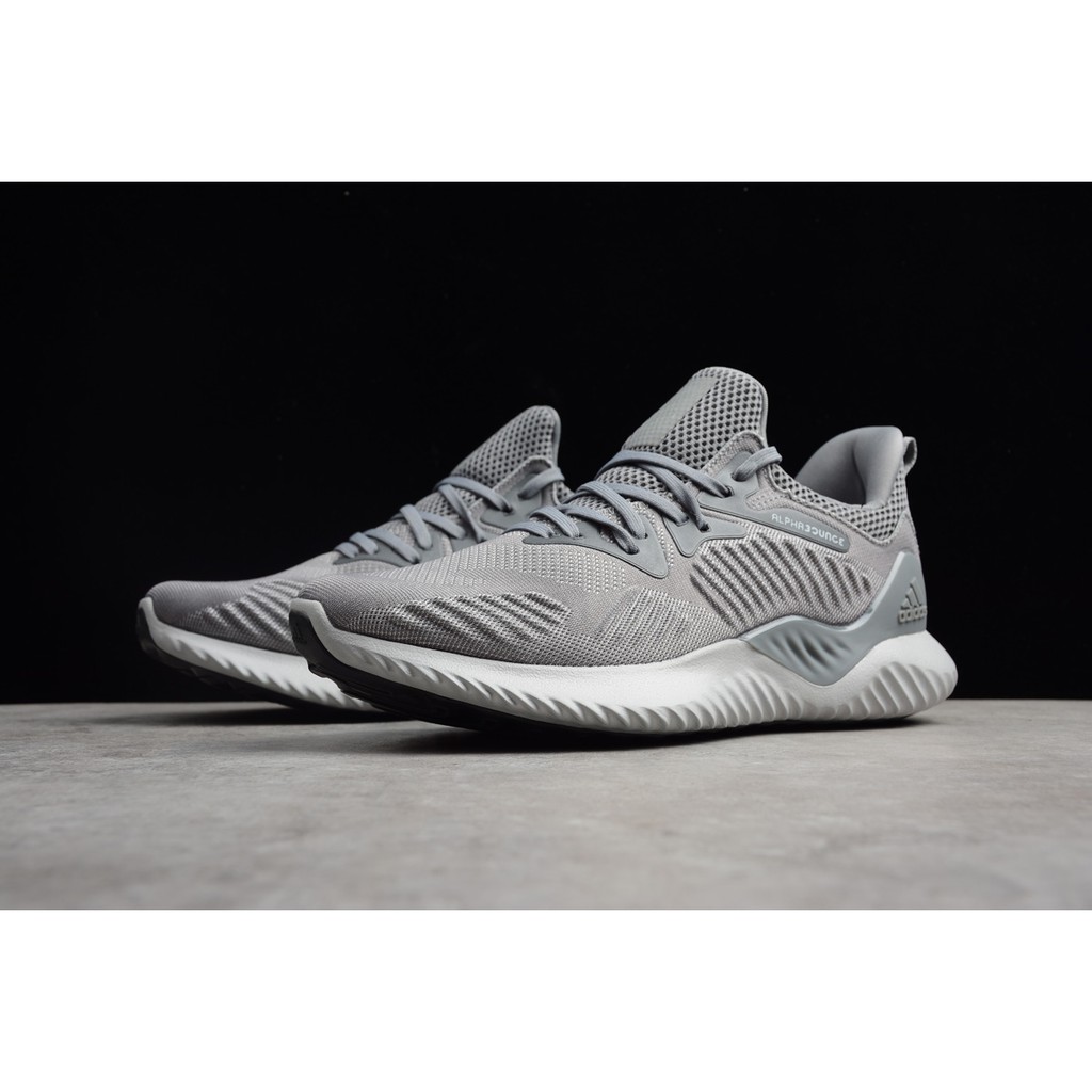 Adidas AlphaBounce EM Grey White Shoes CG4765 | Shopee Malaysia