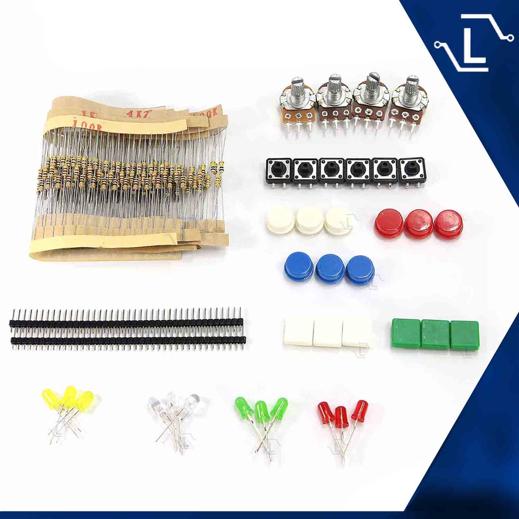 [Luminense] Electronic Component Pack Resistor Tactile Switch Variable