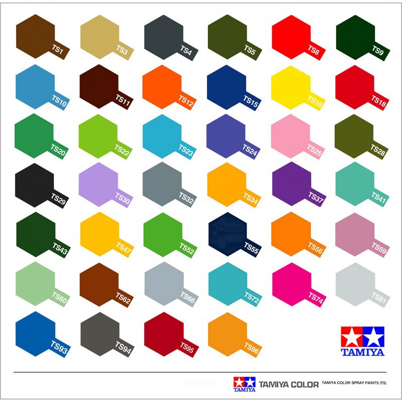 Tamiya Ts Color Spray For Plastic Ts1 To Ts20 Paint 100ml Ee Malaysia - Tamiya Ts Spray Paint Colours