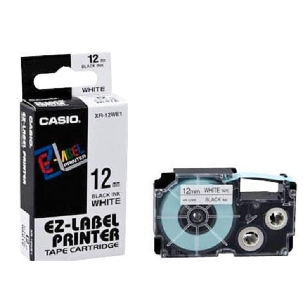 Casio EZLabel Printer 12mm XR12WE White Tape / Black ink Shopee