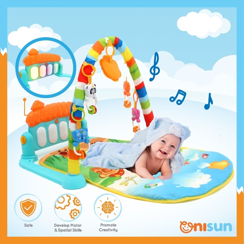 Colourful Infant Baby Play Soft Gym Mat with Musical