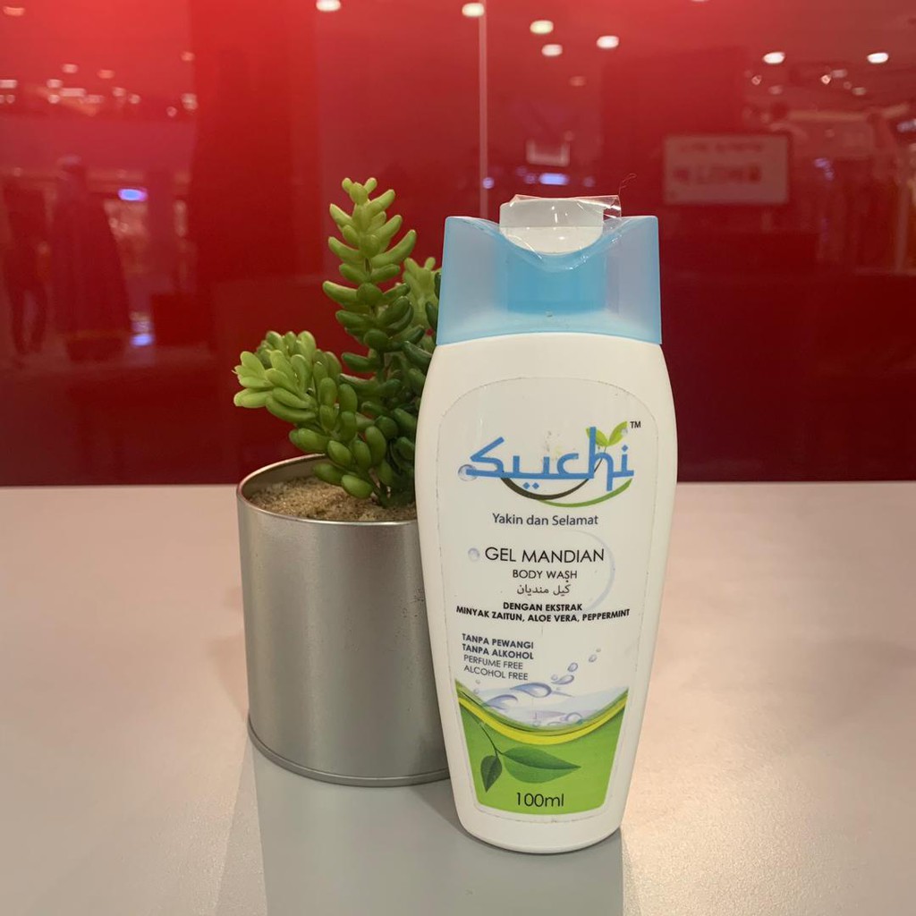SUCHI Gel Mandian 100ml Body Wash Sah Ihram Halal Travel (Kosmetik Haji