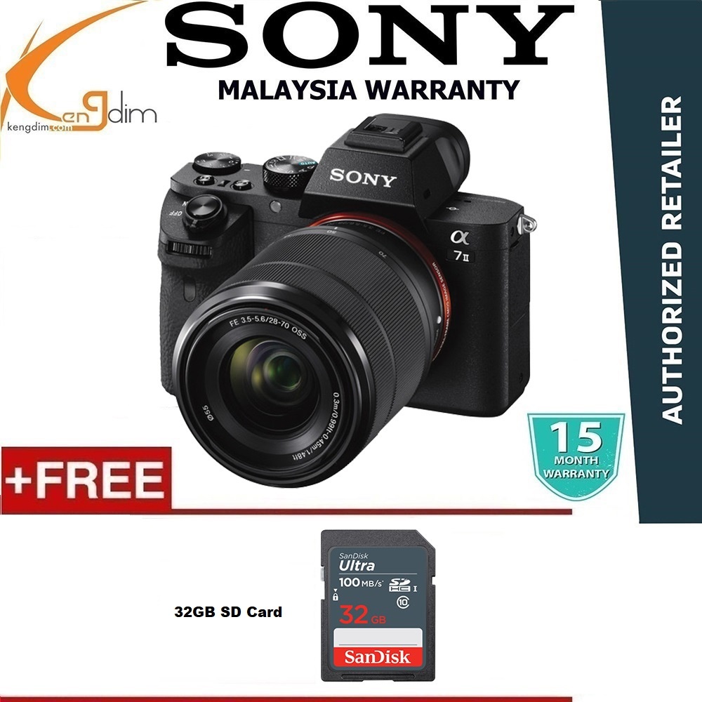(READY STOCK) Sony Alpha A7 II/ A7II + FE 2870mm F3.55.6 OSS Lens (SONY MALAYSIA WARRANTY
