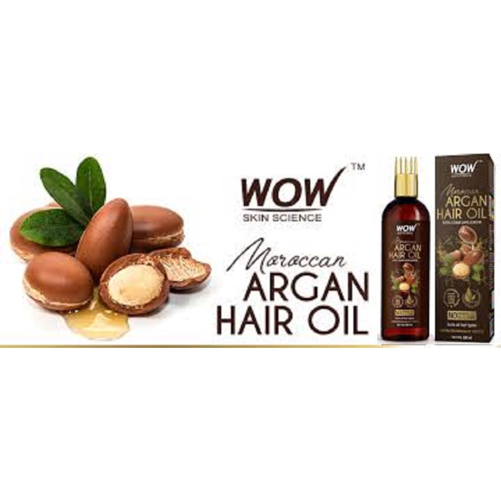 WOW Skin Science Moroccan Argan Hair Oil for Strong & Healthy Hair - 200 mL  | Shopee Malaysia