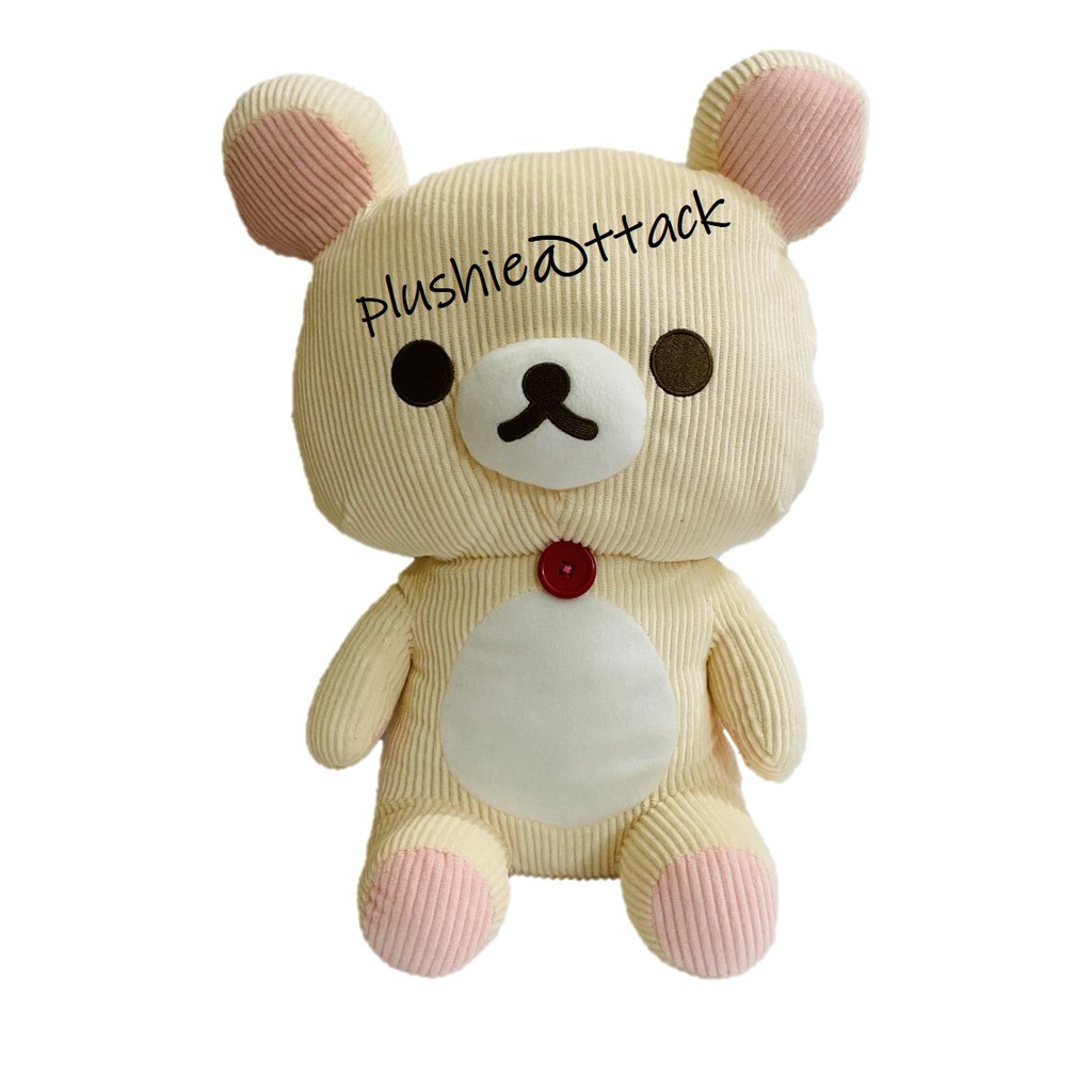 Rilakkuma Corduroy Plush XL Japanese Exclusive Animal Teddy Bear