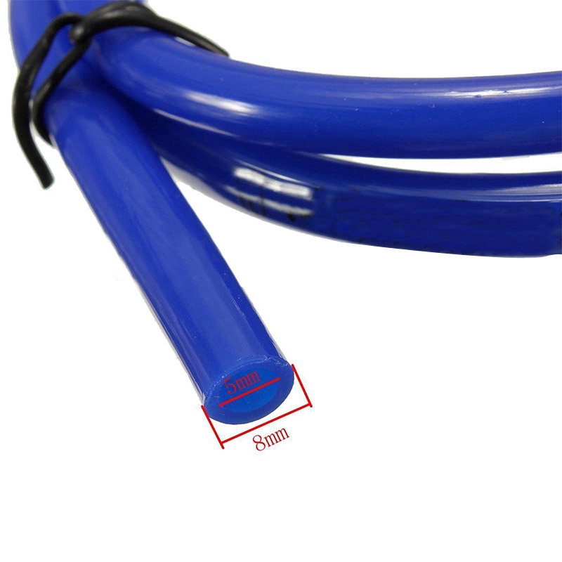 ID 1//8/" 3mm 1.5M Silicone Vacuum Hose Line Tubing Blue With 2pcs Hose Clamps