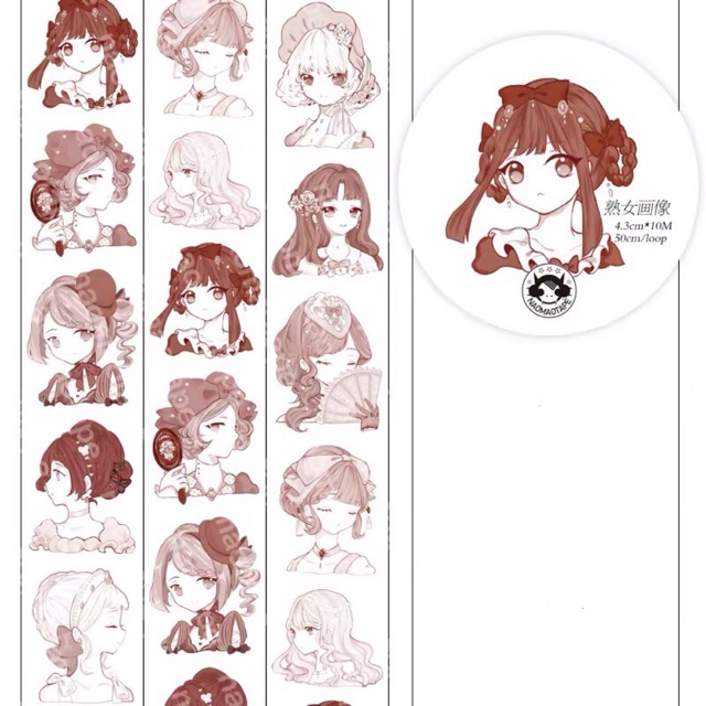 Sakura Nm Washi Masking Tape Ladies Portrait Books Decoration Adhesive Tape 熟女画像 Shopee Malaysia