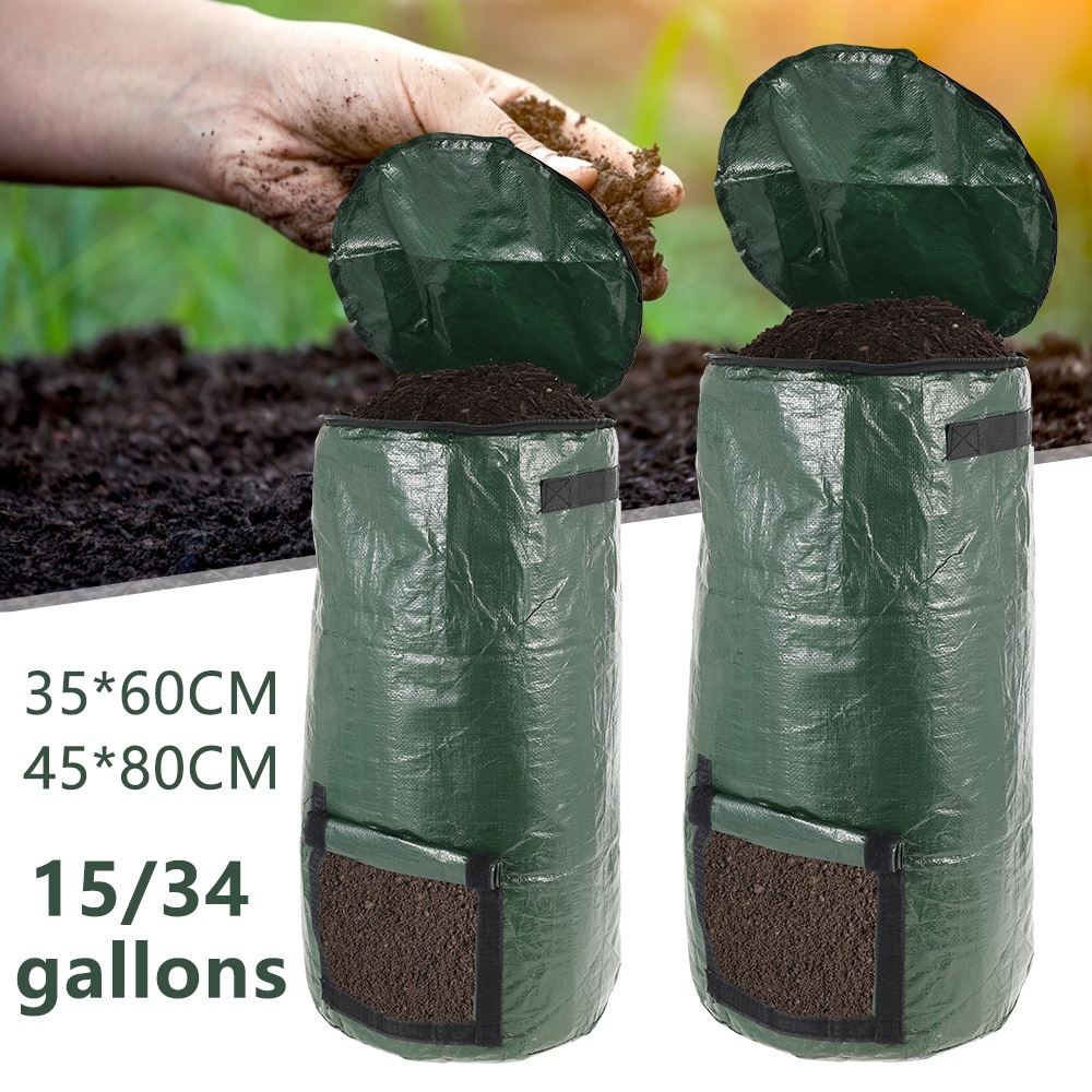 15/34 Gallons Garden Organic Compost Bags Environmental Organic Waste