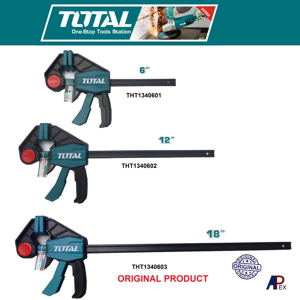 Total Tools 63 X 150mm 300mm 450mm Quick Bar Clamps Tht Tht Tht Shopee Malaysia