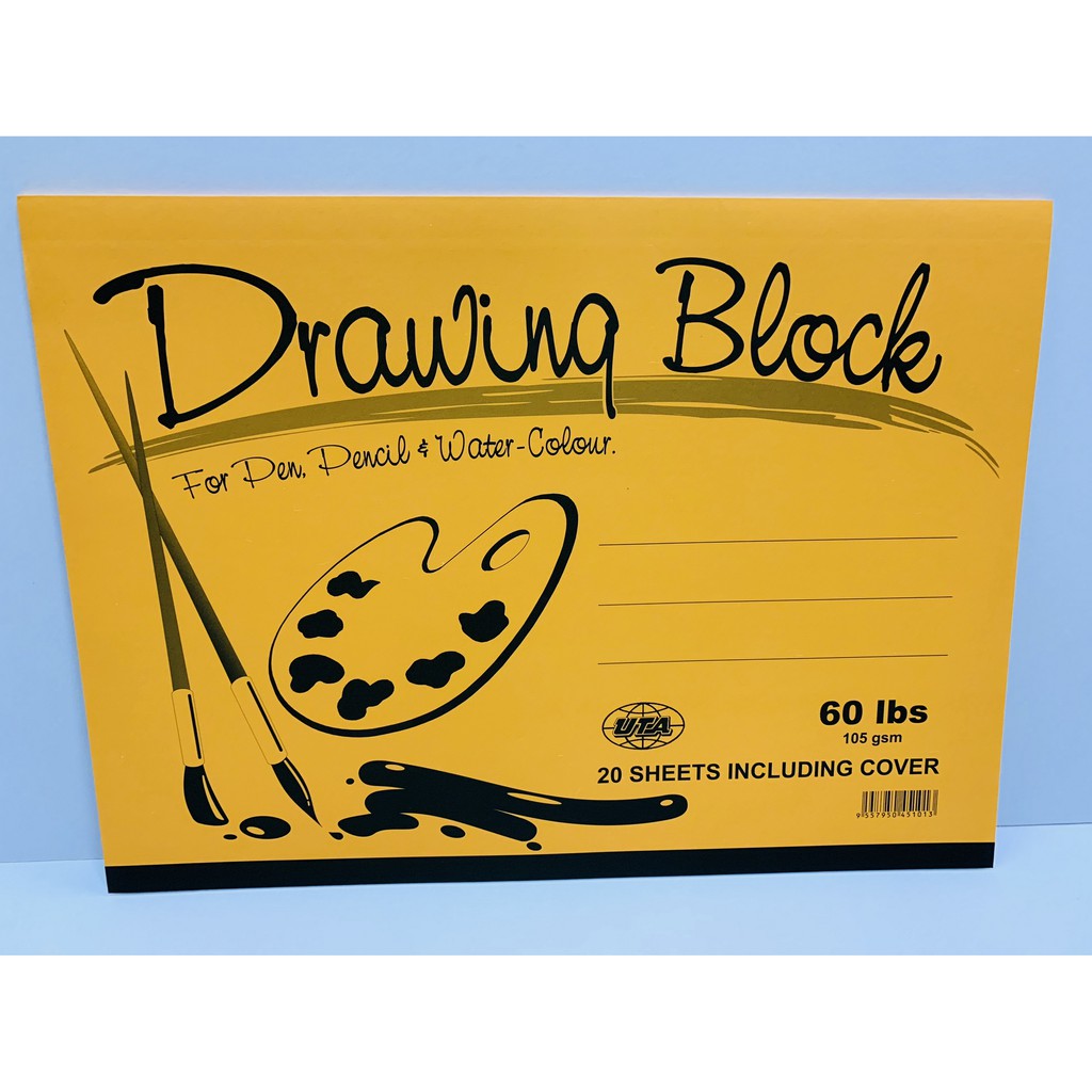 105gsm 135gsm Drawing Block Buku Lukisan 60lbs 80lbs 20sheets Including Cover