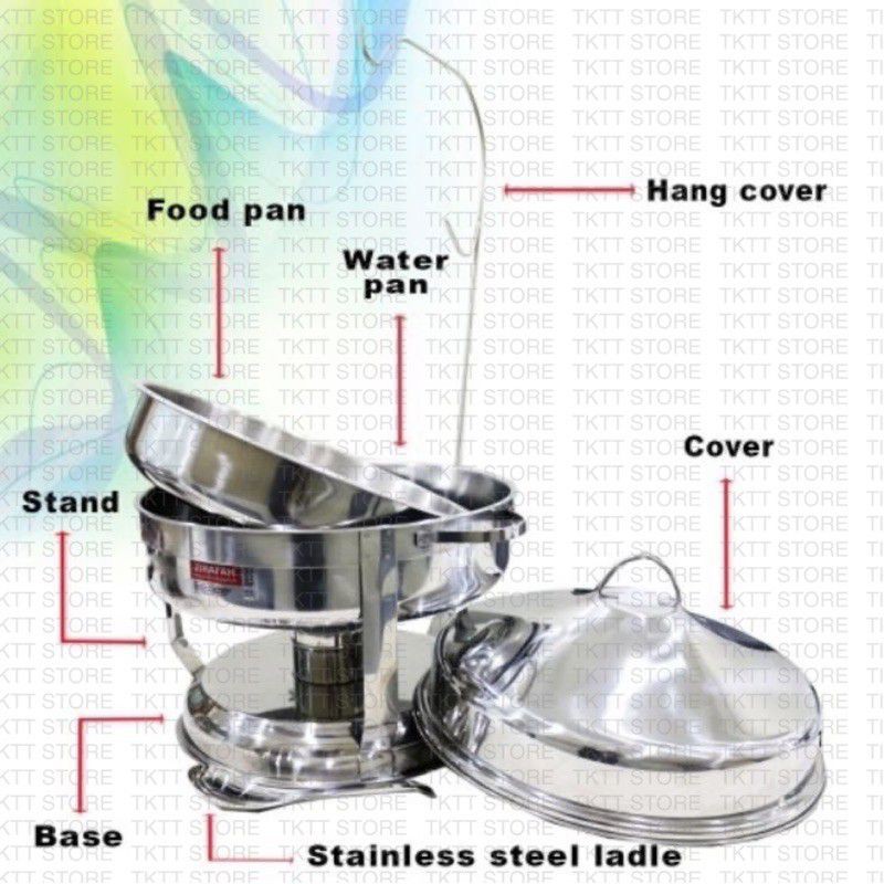 Offer Periuk Bekas Bufet Hidangan Ban Mari Pemanas Lauk Kenduri Parti Dish Heater Kedai Makan Restoran Bain Mari Shopee Malaysia