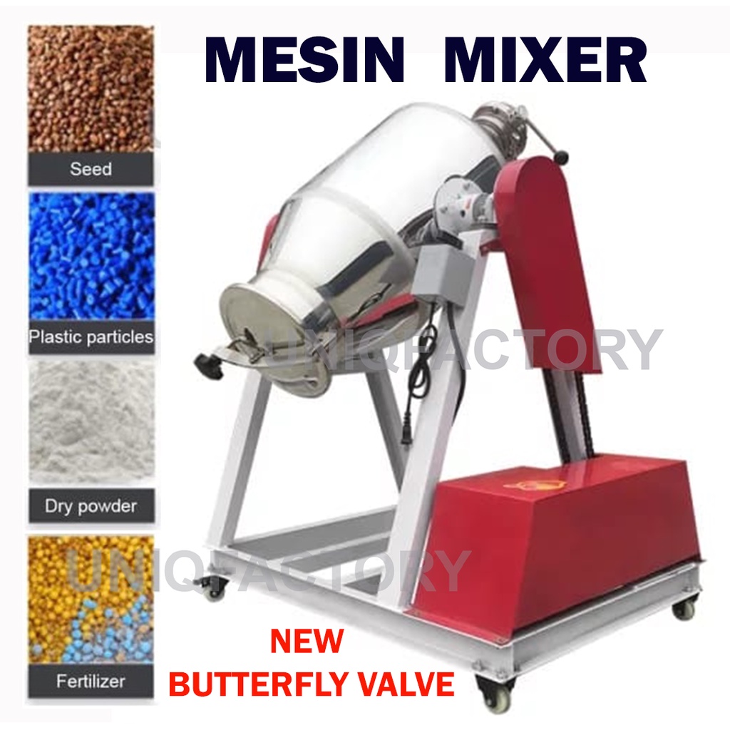 Automatic Coffee Powder Mixing Machine Rotating Tumbler Heavy Duty Mixer Herbs Rempah Serbuk Kopi Mix Mesin Gaul Tepung