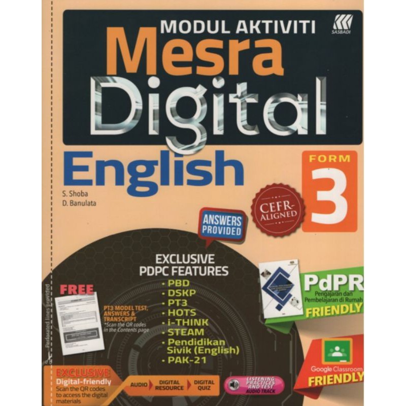 Modul Aktiviti Mesra Digital English Form 3 (Sasbadi) Shopee Malaysia