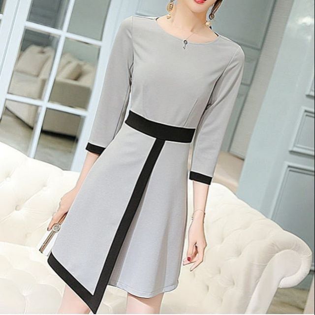 Jean Grey x Formal work dress (Grey) | Shopee Malaysia