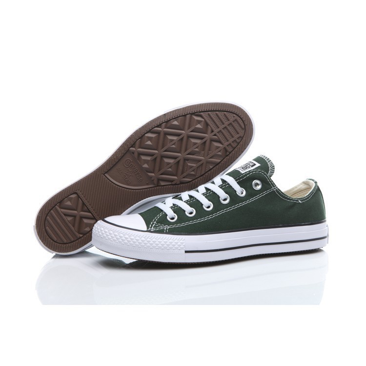 dark green converse low tops