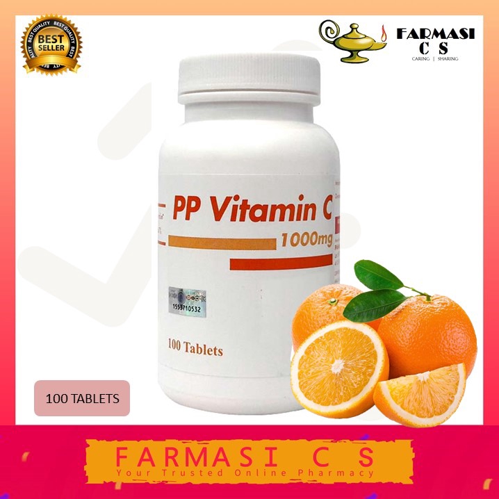 Pp Vitamin C 1000mg100 Tablets Exp 10 2022 Ascorbic Acid Health Supplement Antioxidant Shopee Malaysia