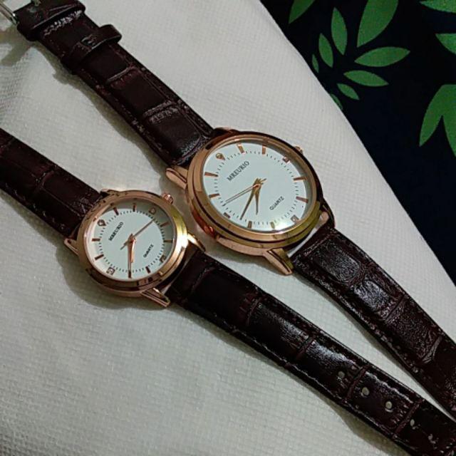 Mreurio Oumiya Quartz Leather Couple Watch Set | Shopee ...