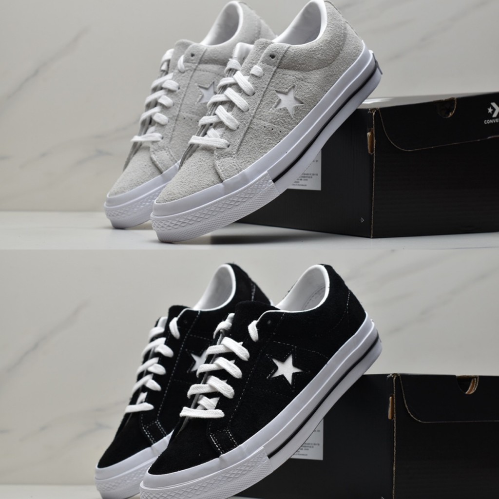 converse one star suede ox black