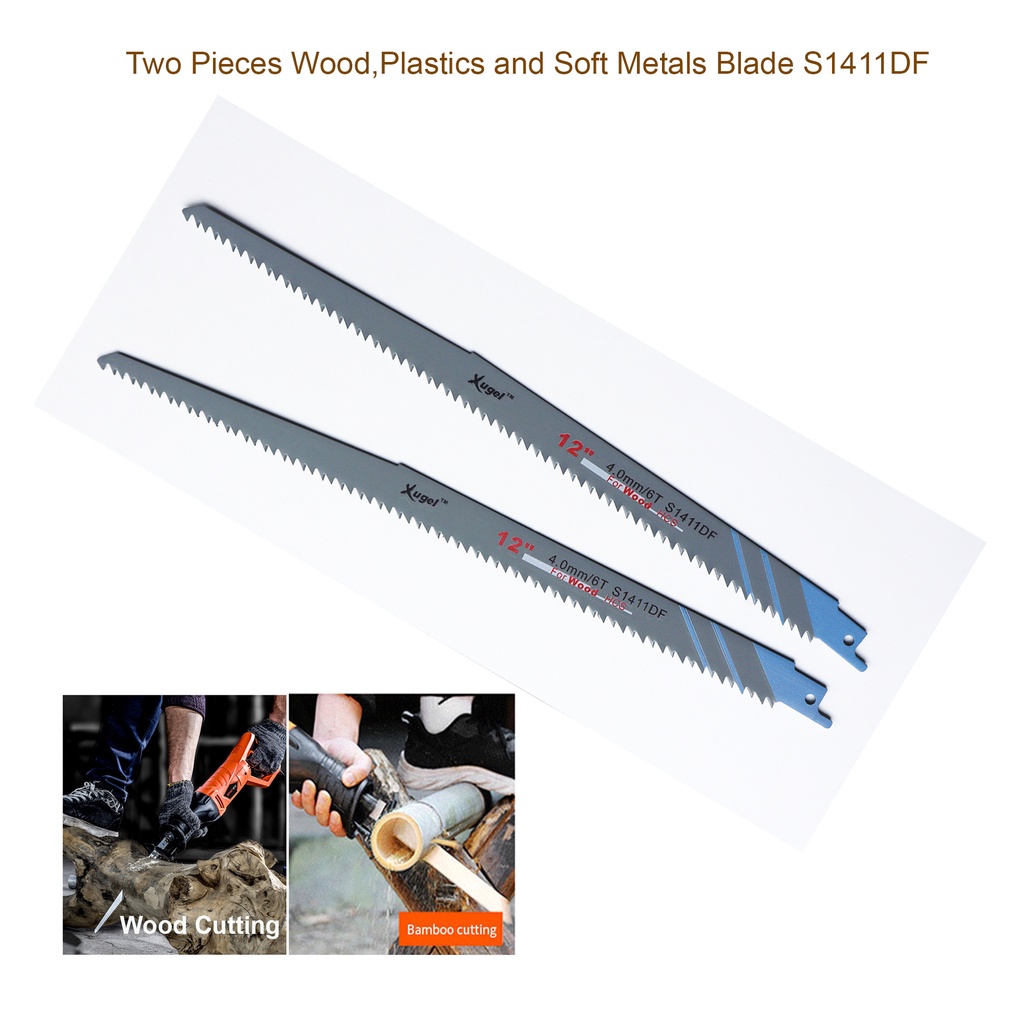 Heavy Wood, Plastics and Iron Soft Metals Cutting Blade Saber Saw Cutting Blade Two Pieces on