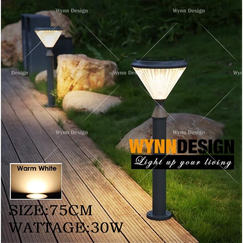 Wynn Design 30w Solar Bollard 75CM Outdoor Solar Lamp Landscape Lighting Lampu Solar Garden Light Walkway Solar(AI-75CM)