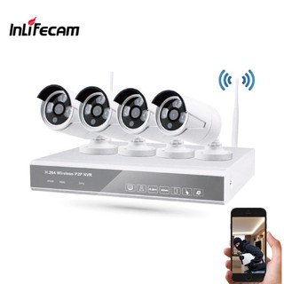 hd 4 channel 720p wireless ip camera cctv security surveillance system nvr kit