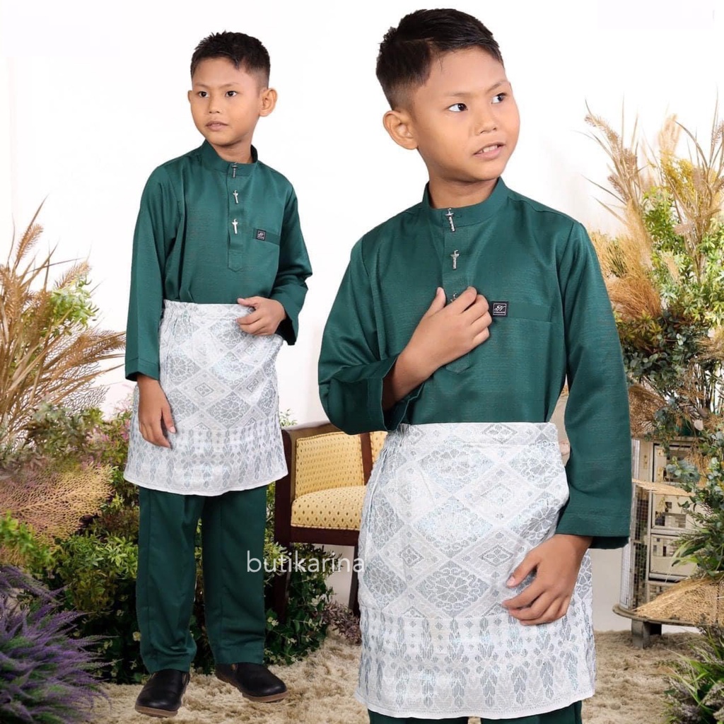 Baju Melayu Warna Hijau Kepala Itik