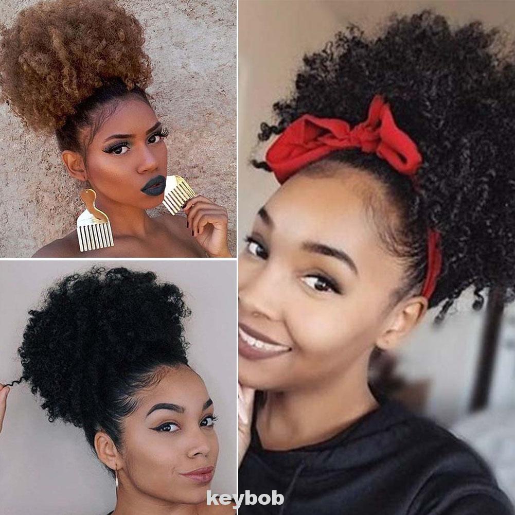 Clip In Curly Drawstring Extensions Fashion Short Hair Bun