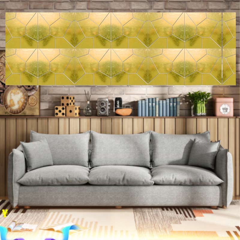 Geometry 3d Acrylic Mirror Wall Stickers Decorative Mirrors For Living Room Wall