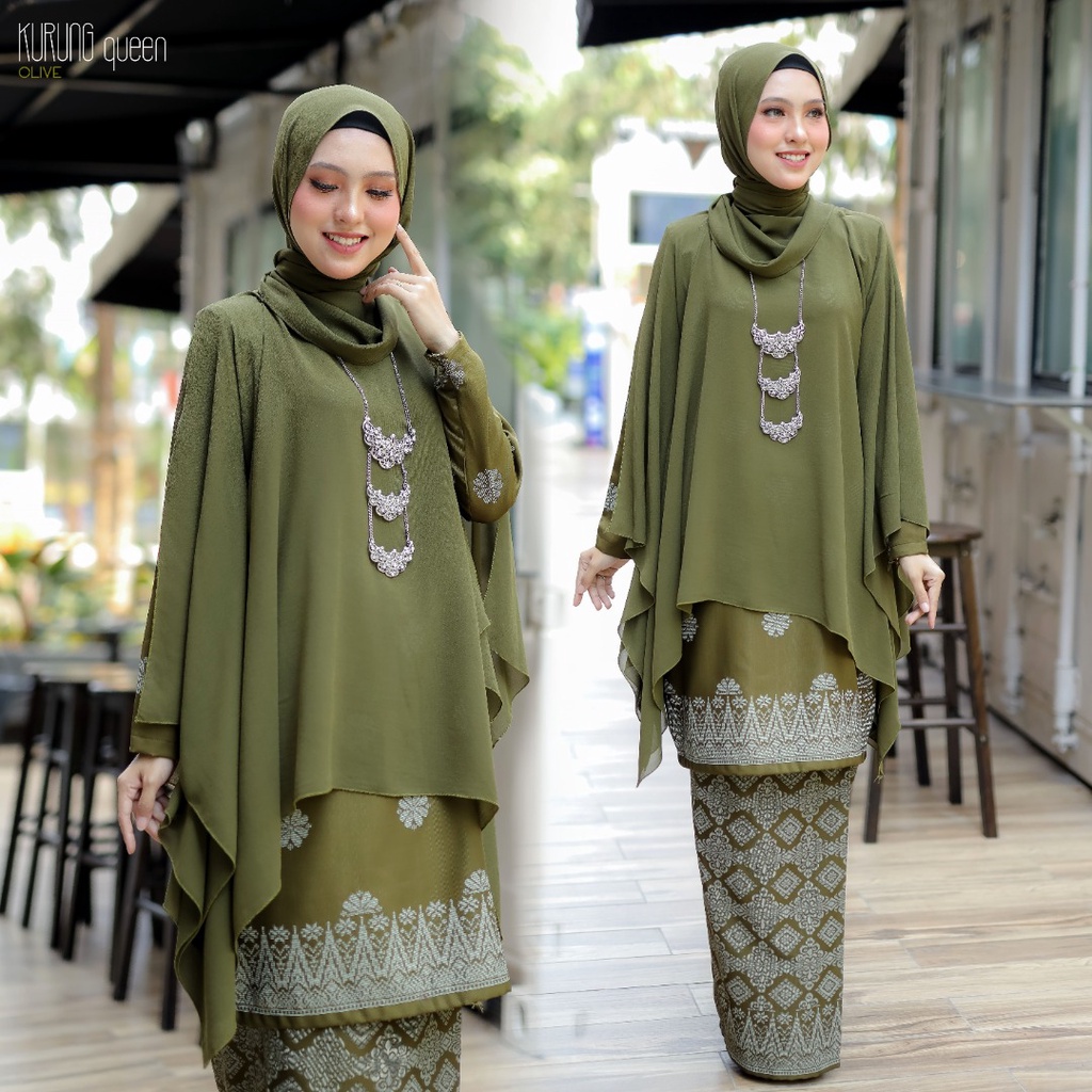 BAJU KURUNG MODEN QUEEN SONGKET PRINTED ALA ALA PERMAISURI AGONG ...