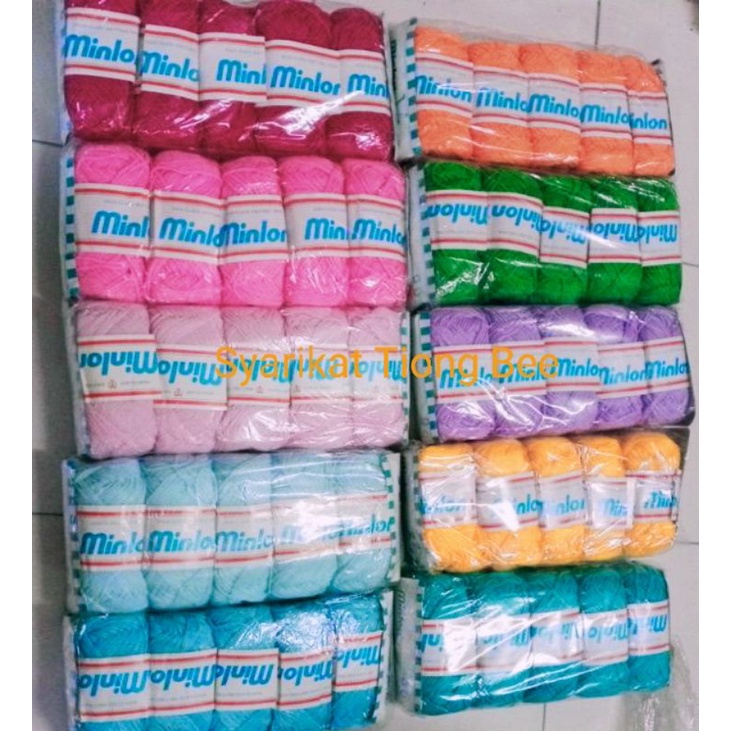 1pkt 5pcs Colour 73 169 Benang Kait Minlon M Benang Bulu Crochet Yarn Minlon Knitting Yarn Benang Kait Shopee Malaysia