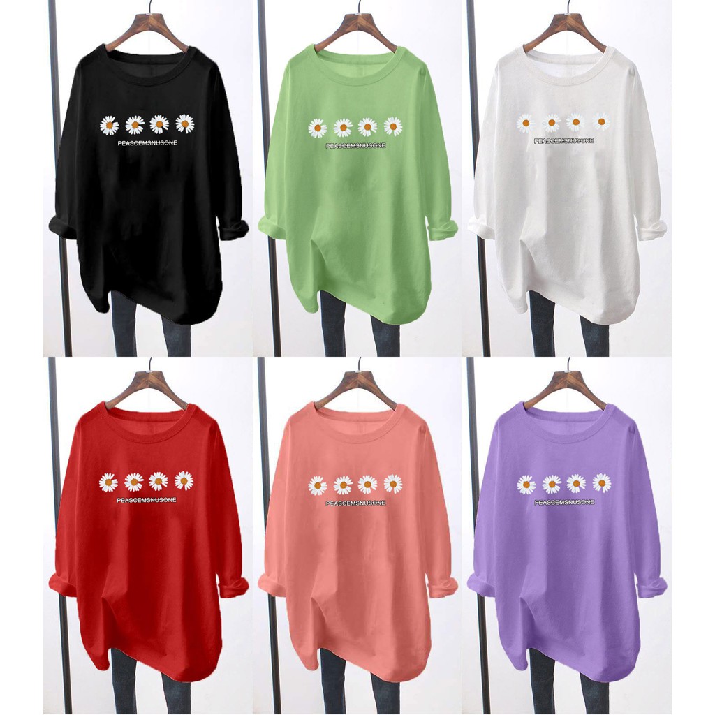 Blouse Women T Shirt Lengan Panjang Muslimah Baju Perempuan Murah Saiz Besar M 5xl Plus Size Long Sleeve Clothes