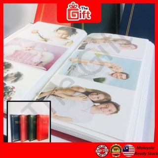 The Gift Photo Album Super 300pcs 4R Gambar Album Duit Penghantaran Buku Mas Photo Album With Cover(100 page)