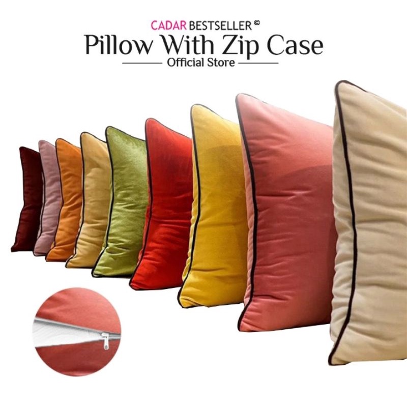 Cadar Bestseller 16x16 CUSHION PILLOW + PIPING CASE/ BANTAL SOFA DAN
