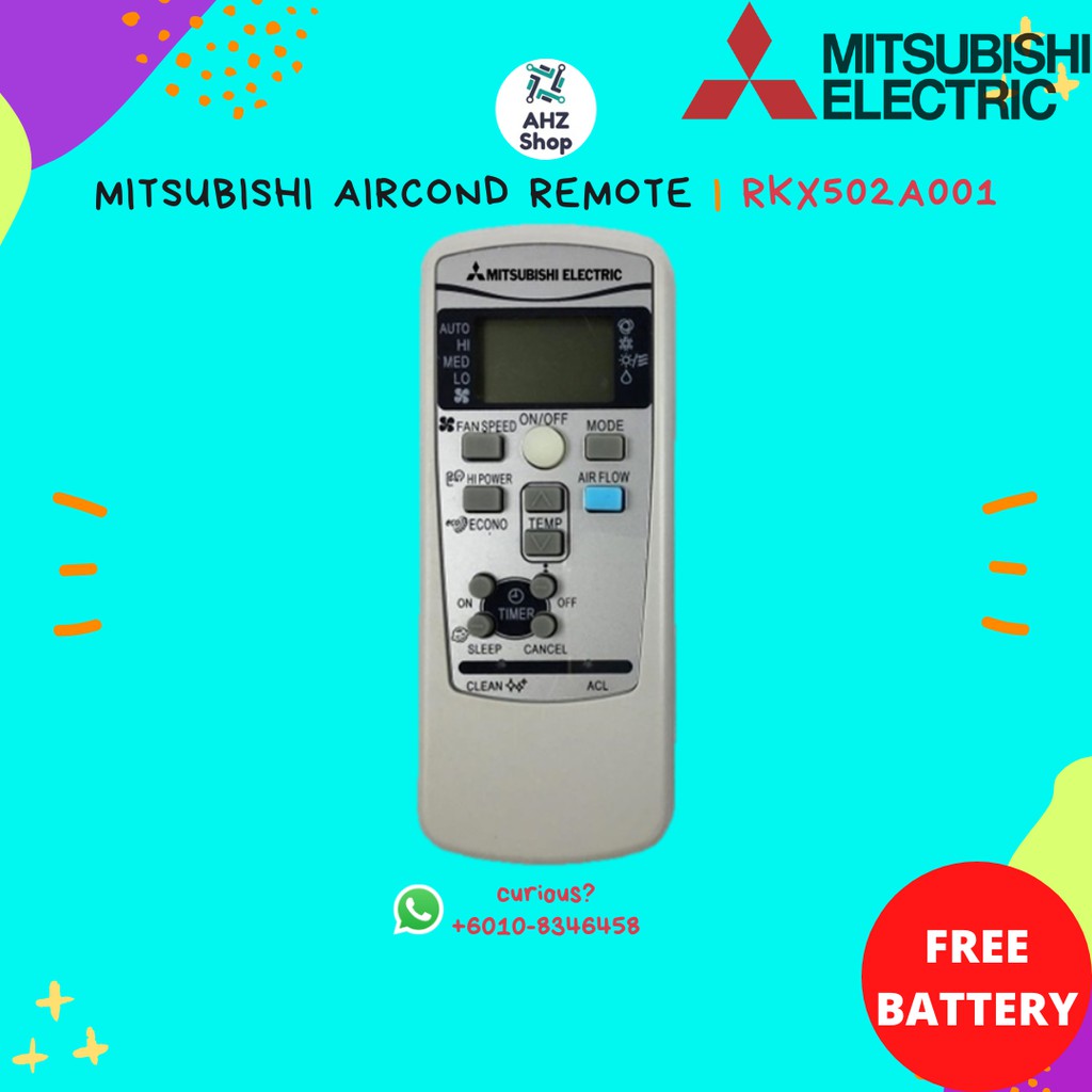 MITSUBISHI Heavy Industries Air Conditioner Remote Control For Replacement RKX502A001 Shopee