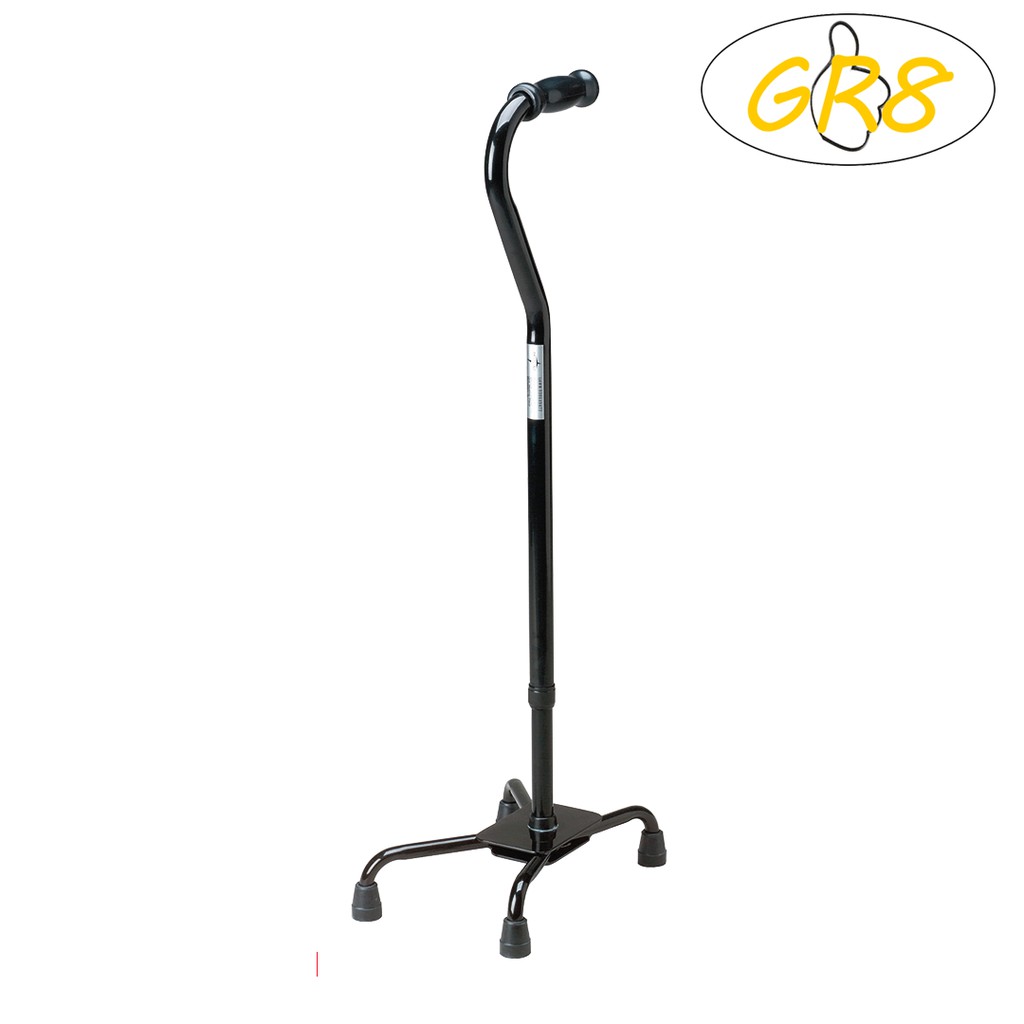 ADJUSTABLE STICK QUAD CANE NARROW BASE - TONGKAT TAPAK SEDERHANA)