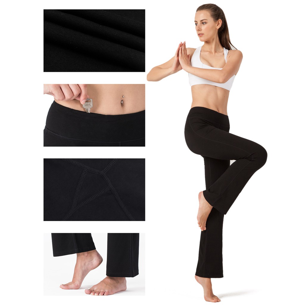29/31/35 inseam NAVISKIN Womens Bootcut Yoga Pants Bootleg Pants Back Pockets Petite/Regular/Tall Length 