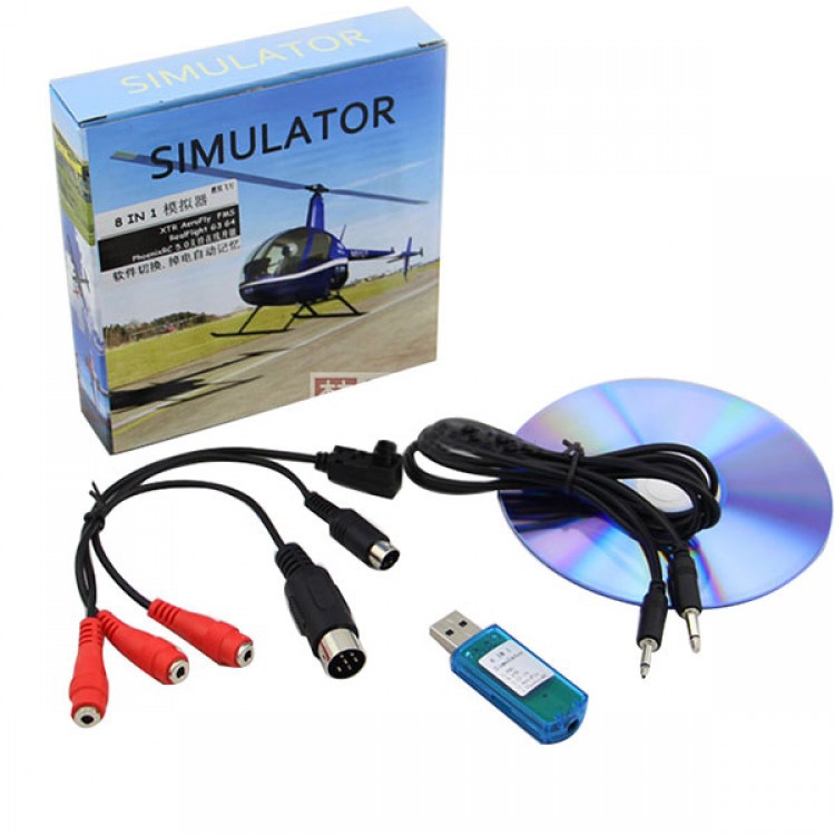 8in1 RC Flight Simulator Wireless Simulator for Flysky i6 Radiolink
