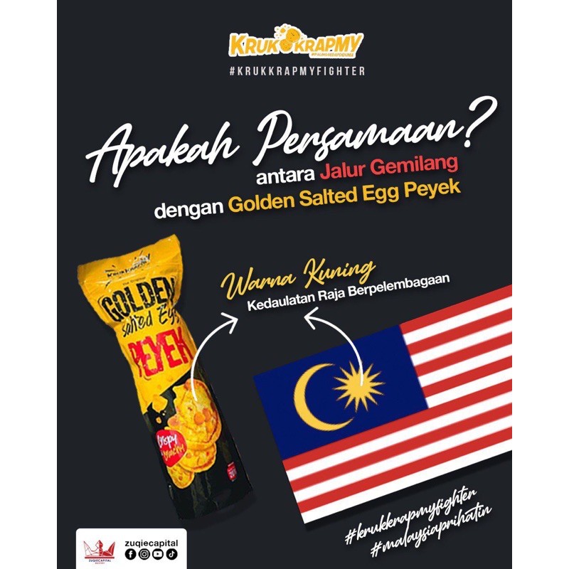 Golden Salted Egg Peyek Krup Krap 207gram