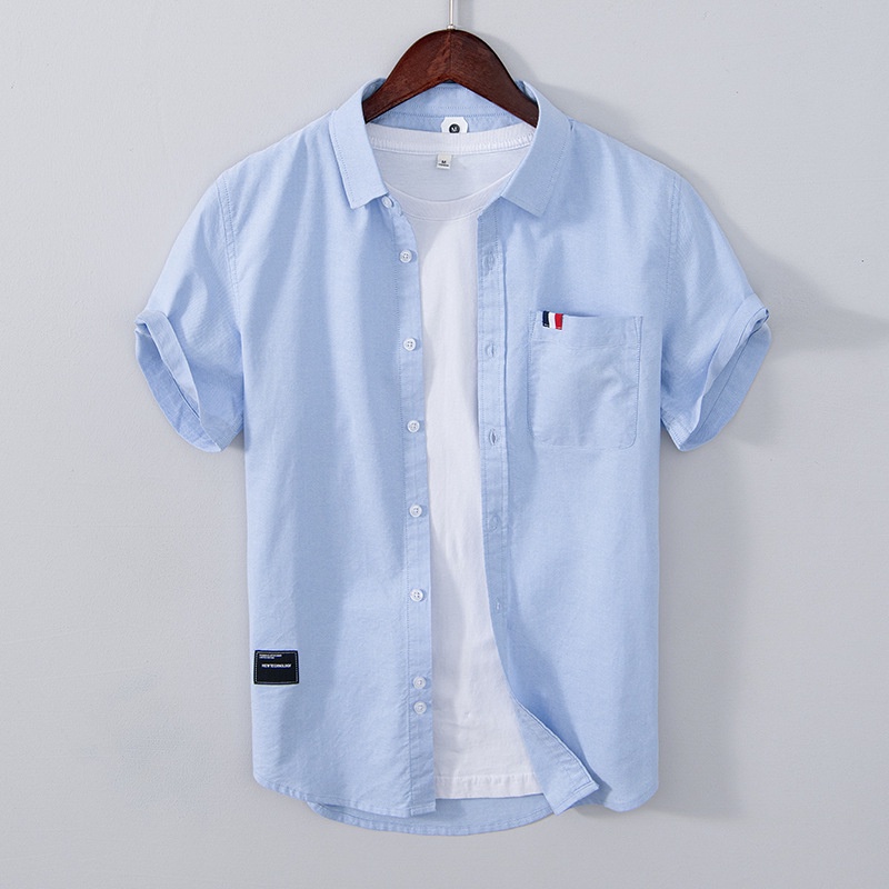 Men's short sleeve shirt with chest pocket Store NA fashion