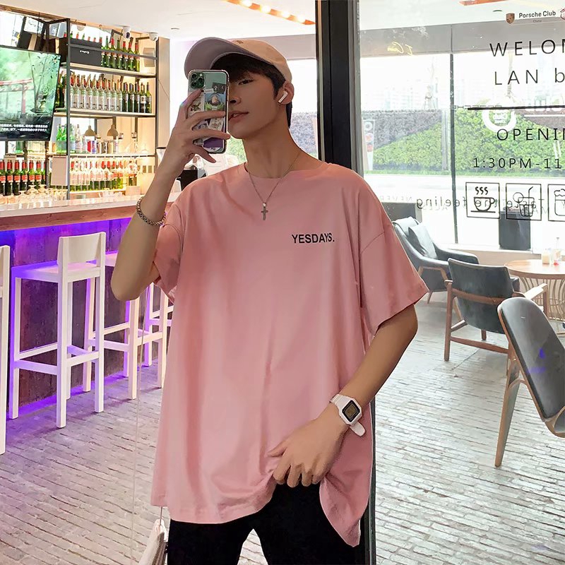 Korea M-2XL Oversize letter printing 