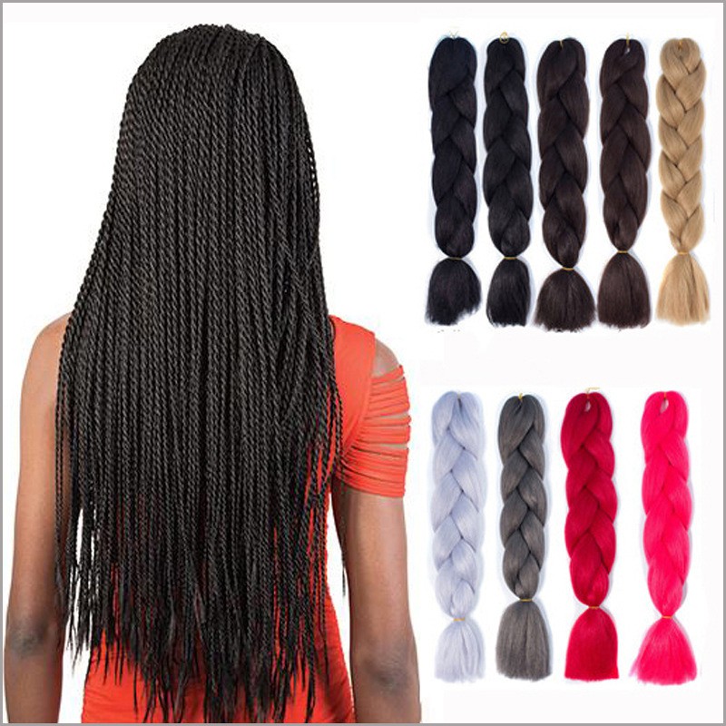 1 Packs Kanekalon Jumbo Braiding Hair Crotchet Braids Hair Expression