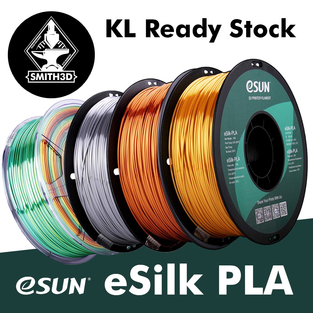 ESUN ESilk PLA Filaments E Silk 1KG 1.75MM - Gold Silver Copper Rainbow ...