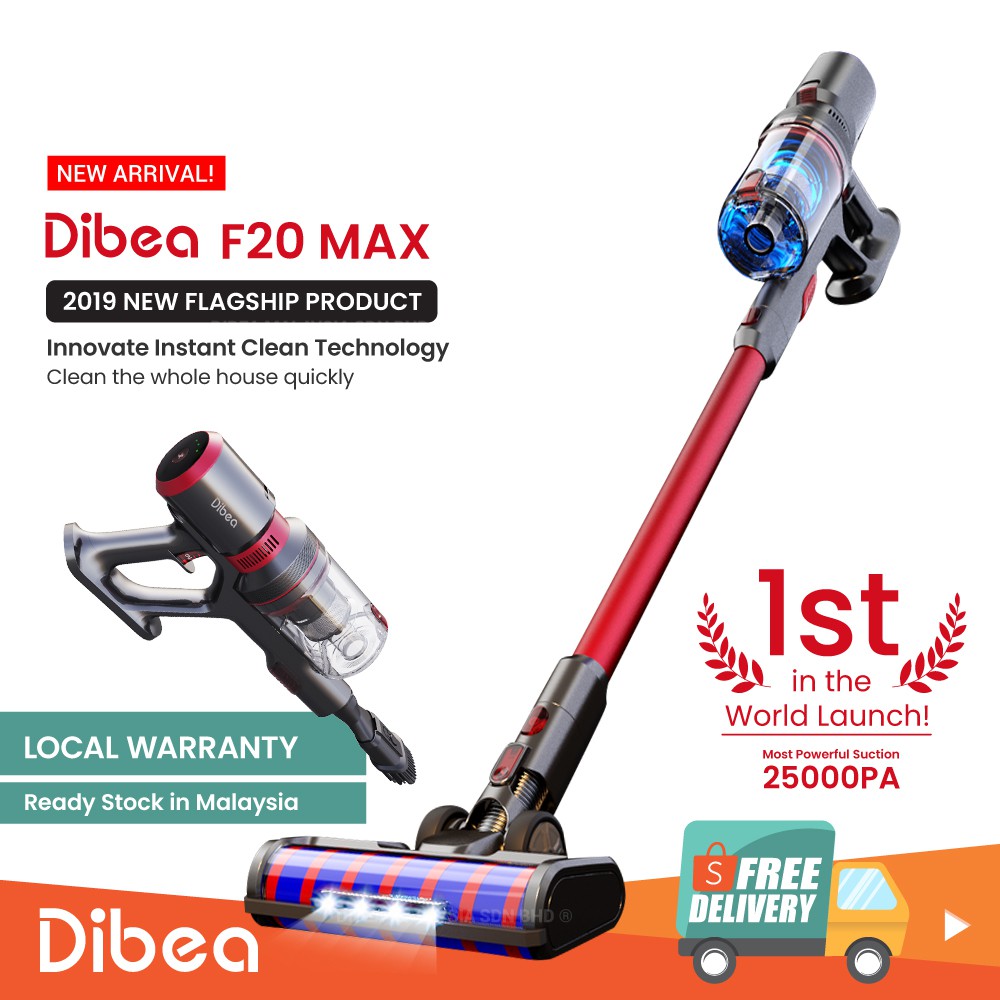 Dibea F20 MAX Cordless Vacuum Cleaner 2019 Shopee Malaysia
